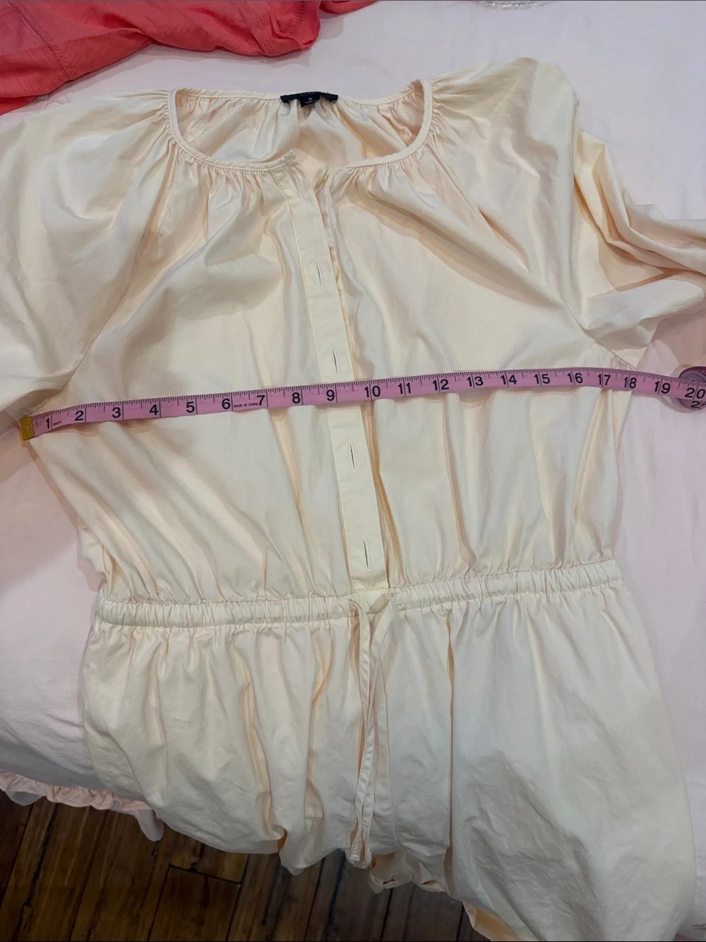 J. Crew light pink Button-Front Linen-Blend Romper